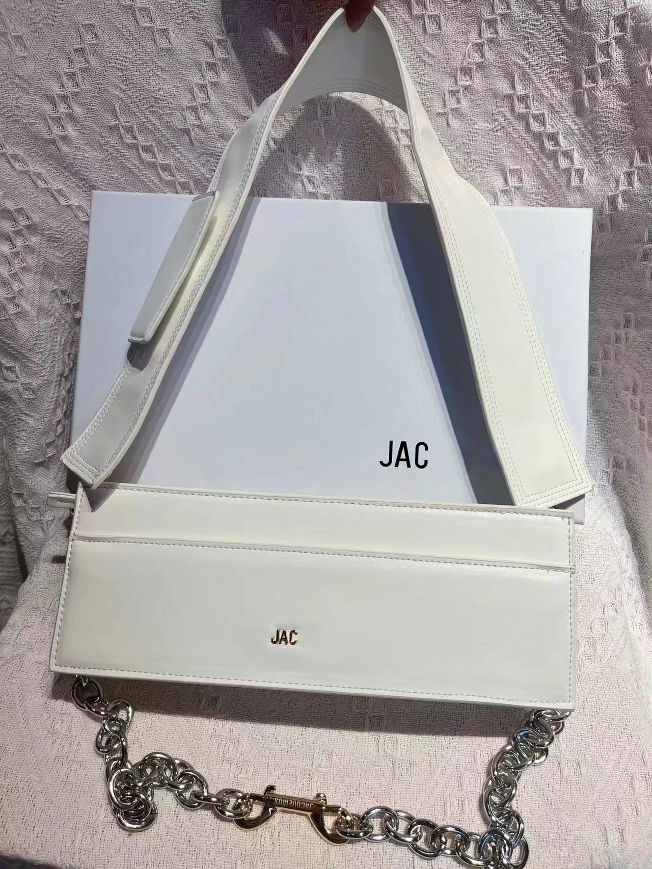

Designer Le Ciuciu long baguette tote Bag jacquem Designers woman Metal logo Genuine Leather luxury Women's mens purses clutch Shoulder crossbody chain handbag Bags, Carton