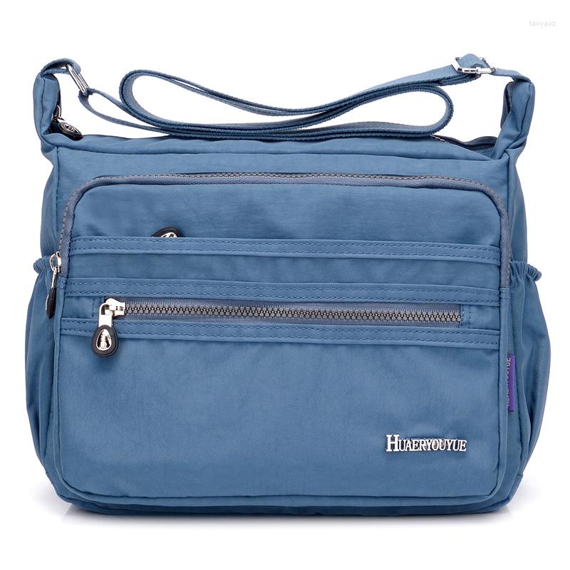 

Evening Bags Women Casual Nylon Shoulder Messenger Multilayer Bag Waterproof Lady Mom Vintage Handbag Bolsas Feminina Crossbody, Hot pink