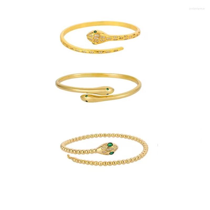 

Bangle Punk Animal Jewelry Hip Hop Crystal Snake Bracelet For Women Bohemian Zinc Alloy Material Drop