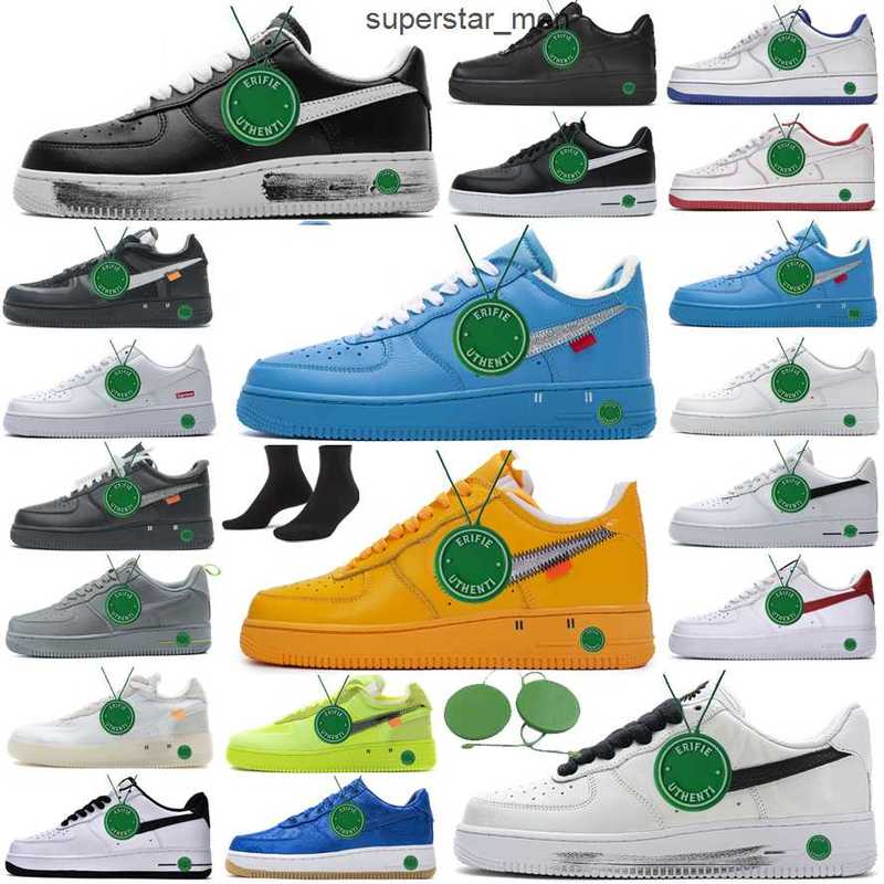 

TopQuality Mens Air forrce Low Skateboards Shoes Designers Outdoor Chaussures One Unisex 1 Knit Euro Airs High Women All White Triple Black, Color # 1