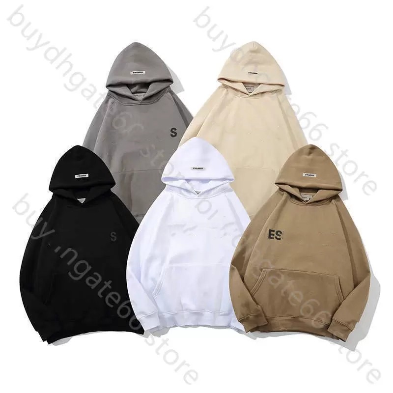 2023 Fashion Hoodies High Street Trend Brand Es Winter Multi Thread Reflective Three-dimensional Letter Sweater Men's and Women's Plush