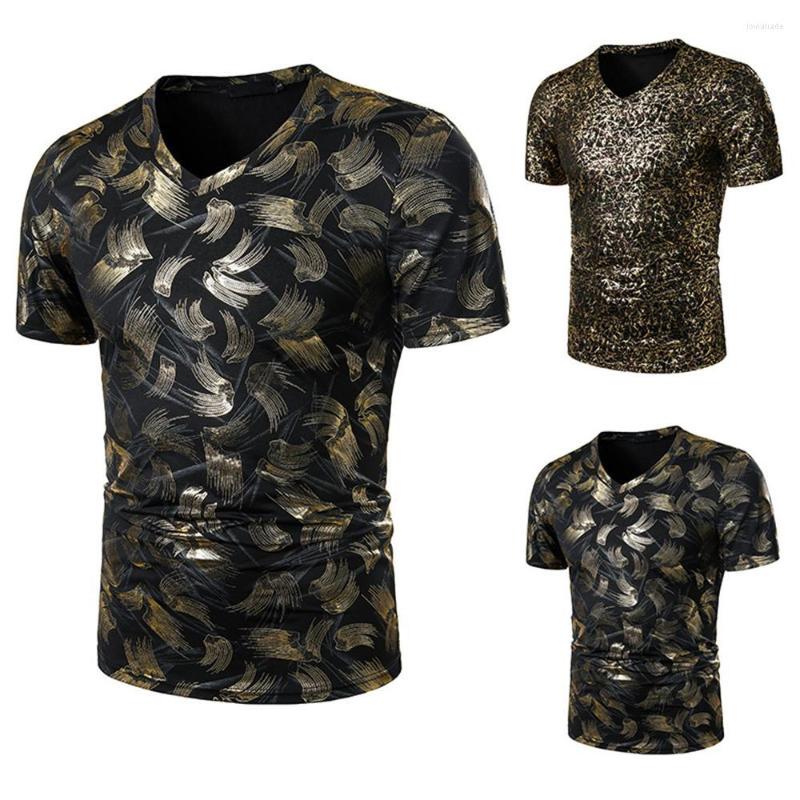 

Men's T Shirts Summer Mens Muscle Fashion Printing Casual Short Sleeve V-Neck Loose Fit T-Shirts Tee Tops Sport Gym, Black
