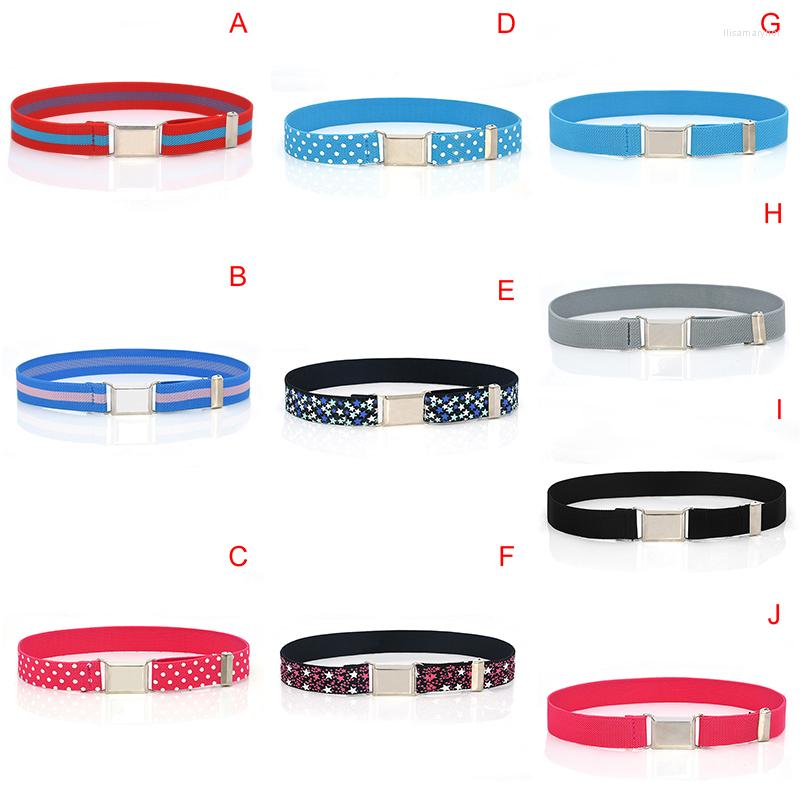 

Belts Adjustable Belt Kids Children Stretch Elastic Canvas Waistband Easy Buckles, Black