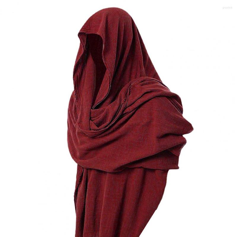 

Scarves Cozy Male Hood Cloak Breathable Long Men Shawl Medieval Costume