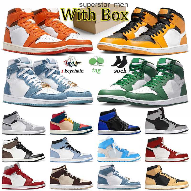 

Offs White 1 Jumpman Basketball Shoes Designer Sneakers Sports US 13 Men Trainers J1 Chicago Lost and Found Starfish Yellow Toe Multi Color, B45 36-46 offfwhite red