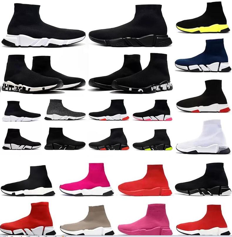 

Casual Shoes Platform 1.0 Trainer Sock Shoe Womens Sneakers Designer Socks Shiny Knit Speed 2.0 Runner Sneaker Master Embossed Men Woman Bbb Speeds Booties Paris, N10