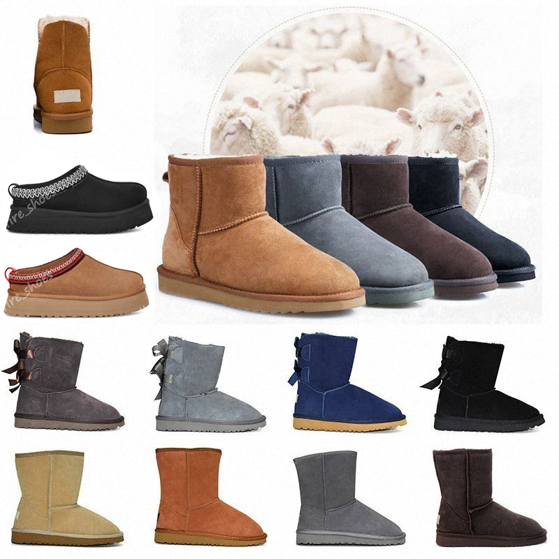 

Designer Tazz Boots Slippers Australia fashion booties men women shoes warm sneakers Suede Shearling platform Slipper Ankle snow Bootes Chestnut winter sandals