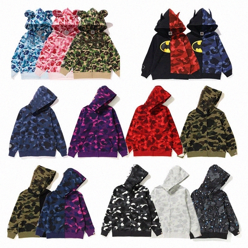 

kids clothes shark baby children Coats hoodie jacket Jogger Tracksuit boys girls Pullover Fleece Sweatshirt Crewneck Bird OVO Drake Black Hoodiecamouf K2H7#, 18