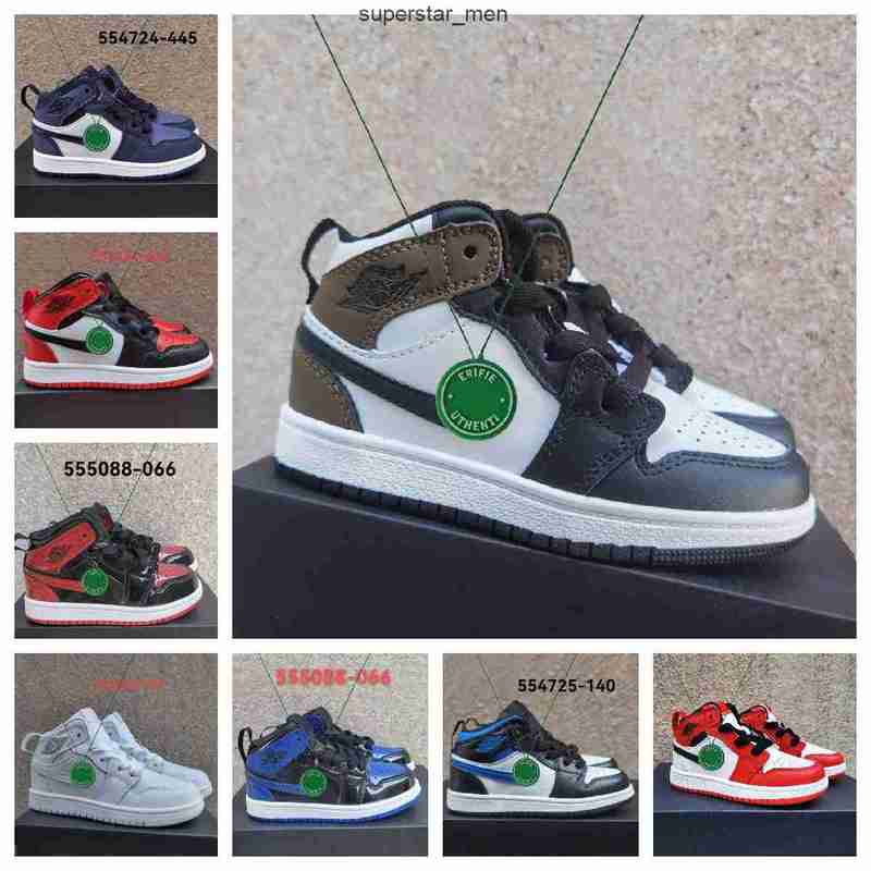 

2023 Air jordens 1 Children kids Shoes jumpman 1 Unc Homage To Home Royal Blue Big Kid Men Designer Boy Girl youth Basketball shoe Travis, Color # 10