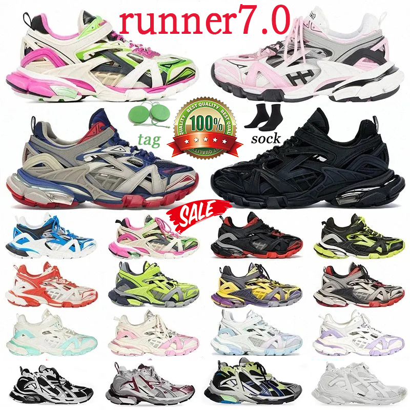 

Designers Sneakers Women Mens Running Shoes Retro Runner 7.0 Trainers Transmit Sense Black White Pink Blue Burgundy Jogging Hiking Deconstruction