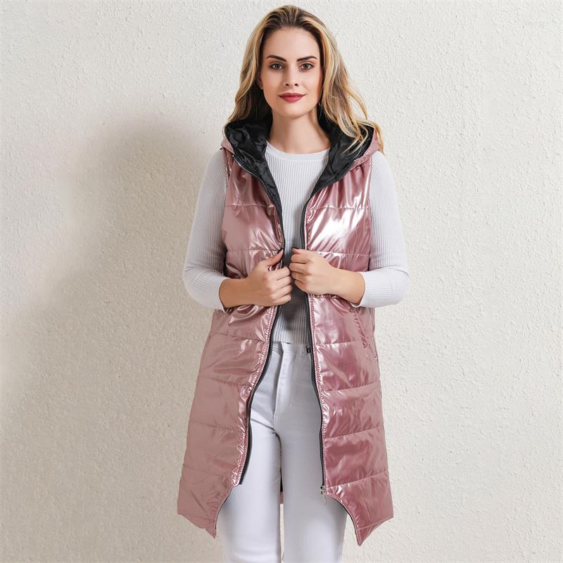 

Women' Vests 2022 Women' Long Vest Jacket Winter Solid Color Cardigan Hooded Sleeveless Pocket Mid-Length Coat Warm Basic Coats, Purple