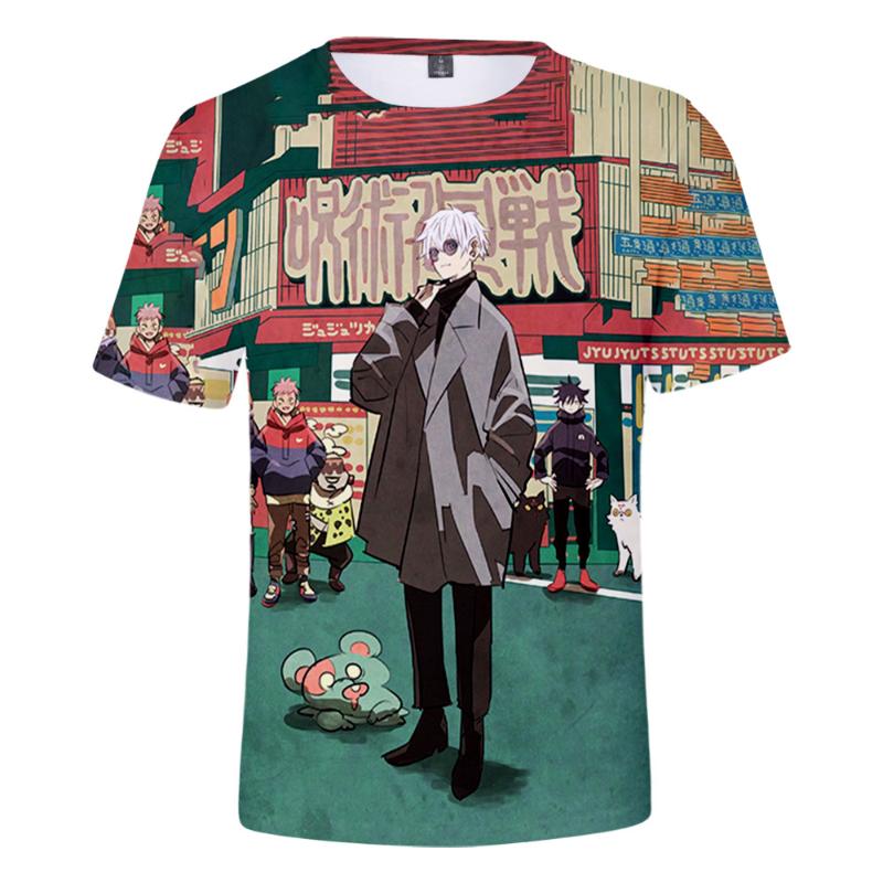 

Men's T Shirts Fashion Design Boys/Girls Tshirt Summer Breathable Tee Simple Style Tops Jujutsu Kaisen T- Shirt 3D Men/Women Short Sleeve