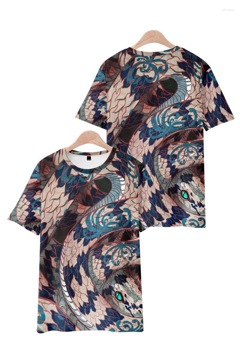 

Men's T Shirts Cartoon Snake Printed Short Sleeve Round Neck Casual T-Shirt Men Women Fashion Streetwear Versatile Hip Hop Top Tees, Style 1