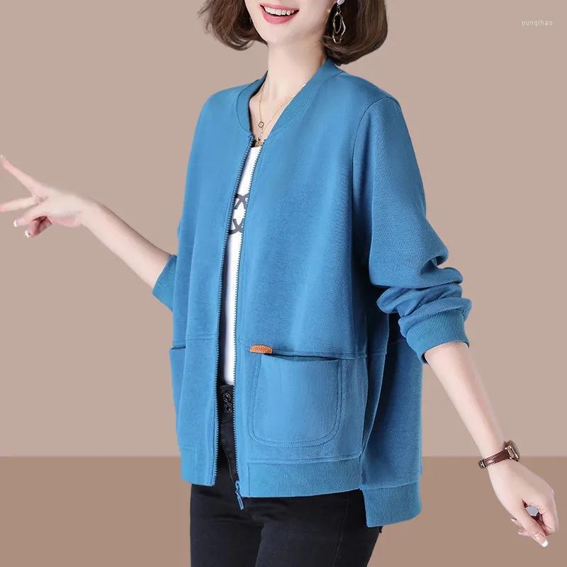 

Women's Jackets Short Coat Women 2002 Spring Autumn Jacket Loose 4XL Sweatshirt Tops Fashion Pocket Outerwear Female, Black