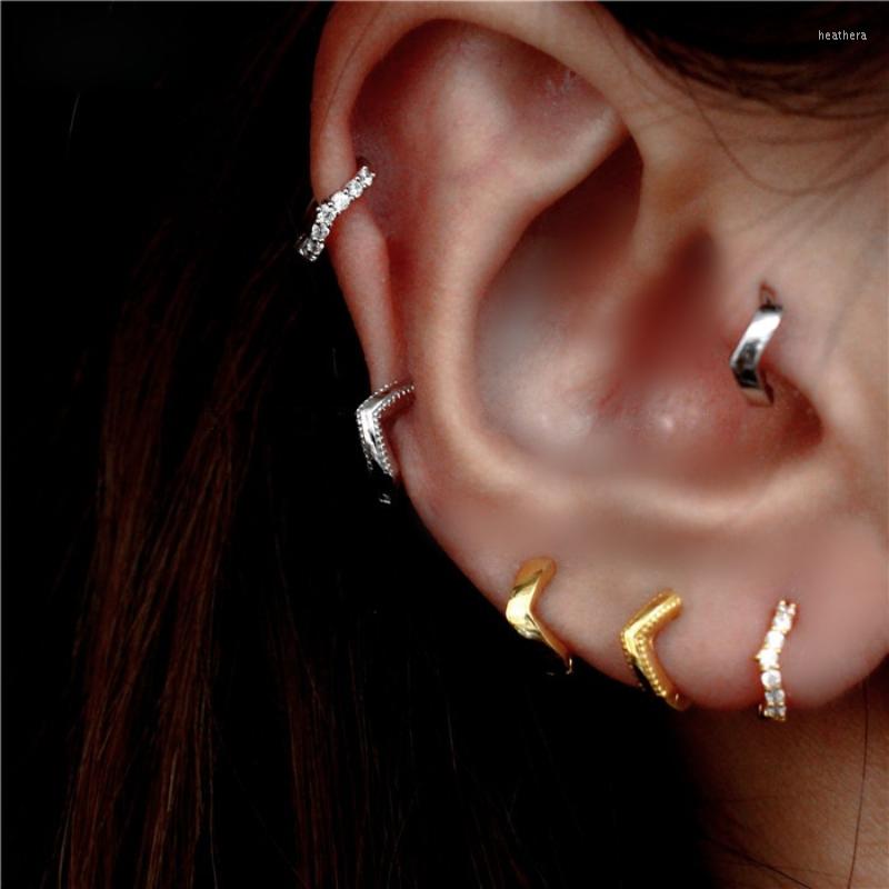 

Hoop Earrings 1 Piece Gold Crown Hug Hoops Ear Buckle Women's Fashionable And Elegant Zircon Cartilage Jewelry