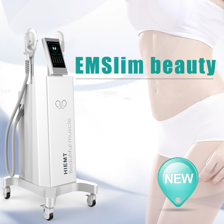 

HIEMT body sculpting emslim new beauty spa EMS muscle building 7 tesla muscles stimulate machine 2 handle