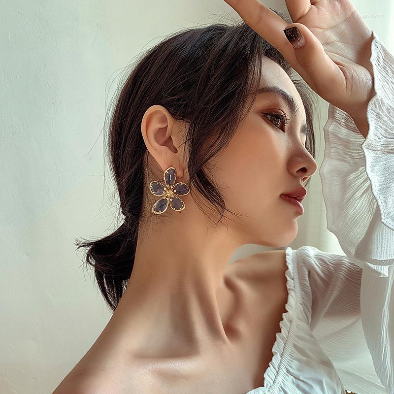 

Dangle Earrings European And American Exaggerated Crystal Flower 2022 Fashion Temperament Net Red Female Personalized Earr