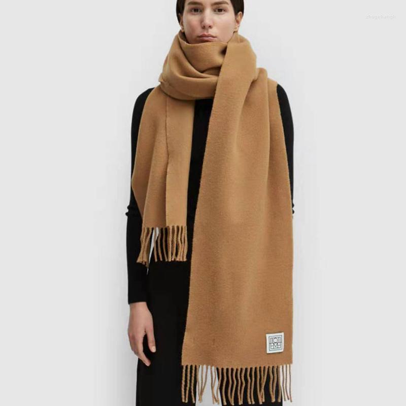 

Scarves Fashion Luxury Women Pashmina Wraps Brand Sweden TOTEM Solid Simple Design Wool Shawl