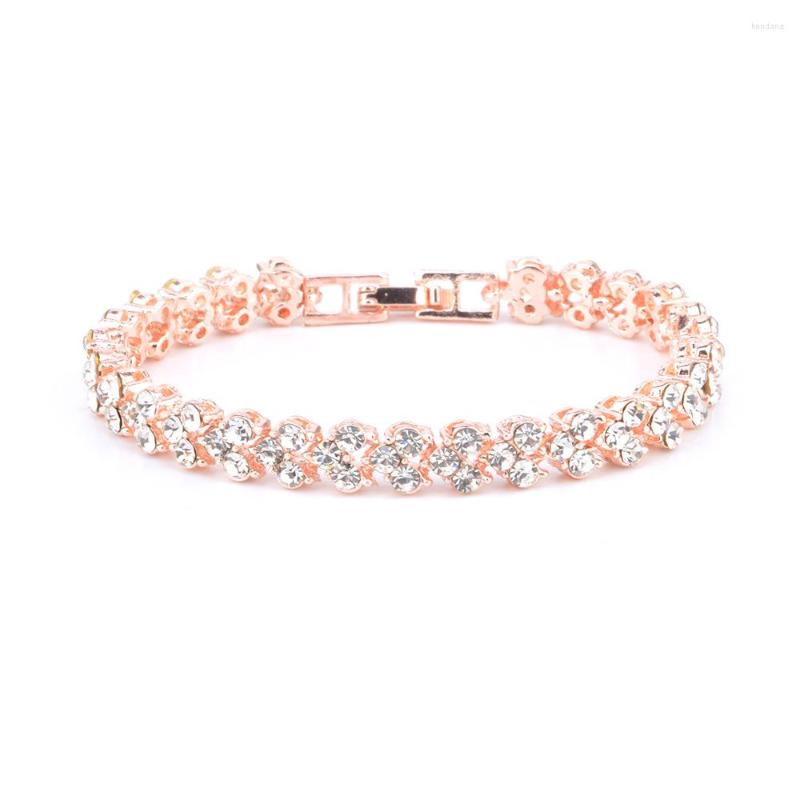 

Link Bracelets Minimalist Roman Crystal Bracelet Simple National Style Jewelry
