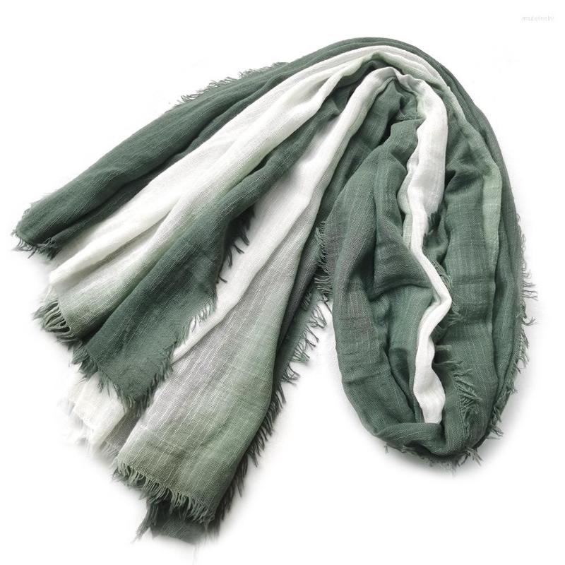 

Scarves Japanese Korean Style Cotton Ombre Scarf Men's Autumn Winter Unisex Pashmina Hijab Shawl 78.7"X37.4"