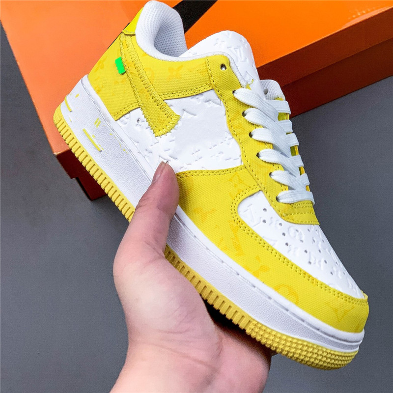

F1 Mens Outdoor Shoes Running Women White Black Green Biue Low MCA University Blue fashion Designers One Sneakers des chaussures shoe Size 36-45, #3