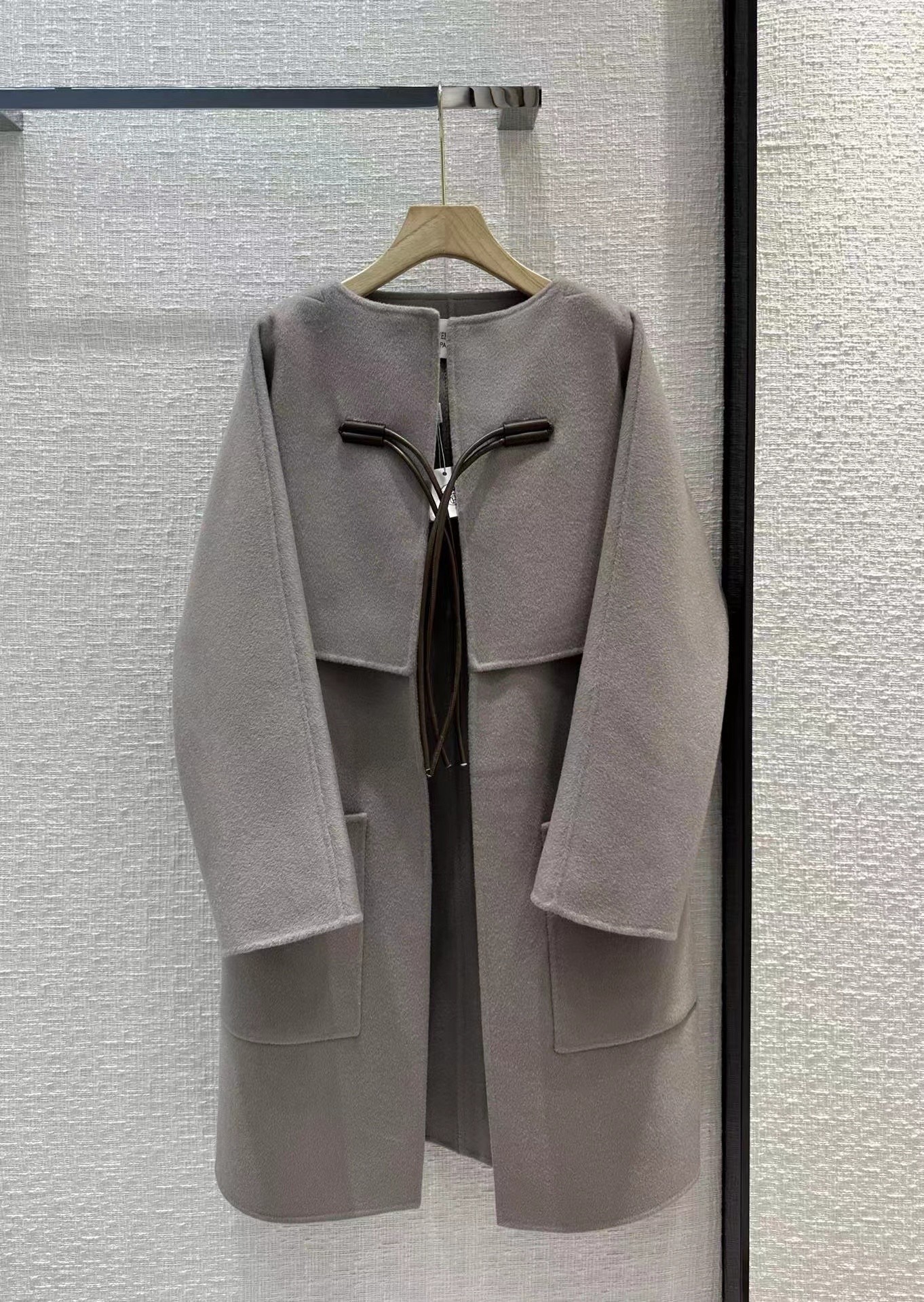 

Milan Runway Women' Wool & Blends 2023 New Spring O Neck Long Sleeve Designer Coat Brand Same Style Outerwear 1206-1, Blue