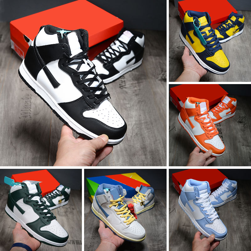 

Casual Shoes DUNNK Mens Trainers High Sneakers Light Chocolate Championship Navy Panda Crimson Tint Dark Russet Game Royal Syracuse Green Men Women Sports DUNNKS, The factory wholesale