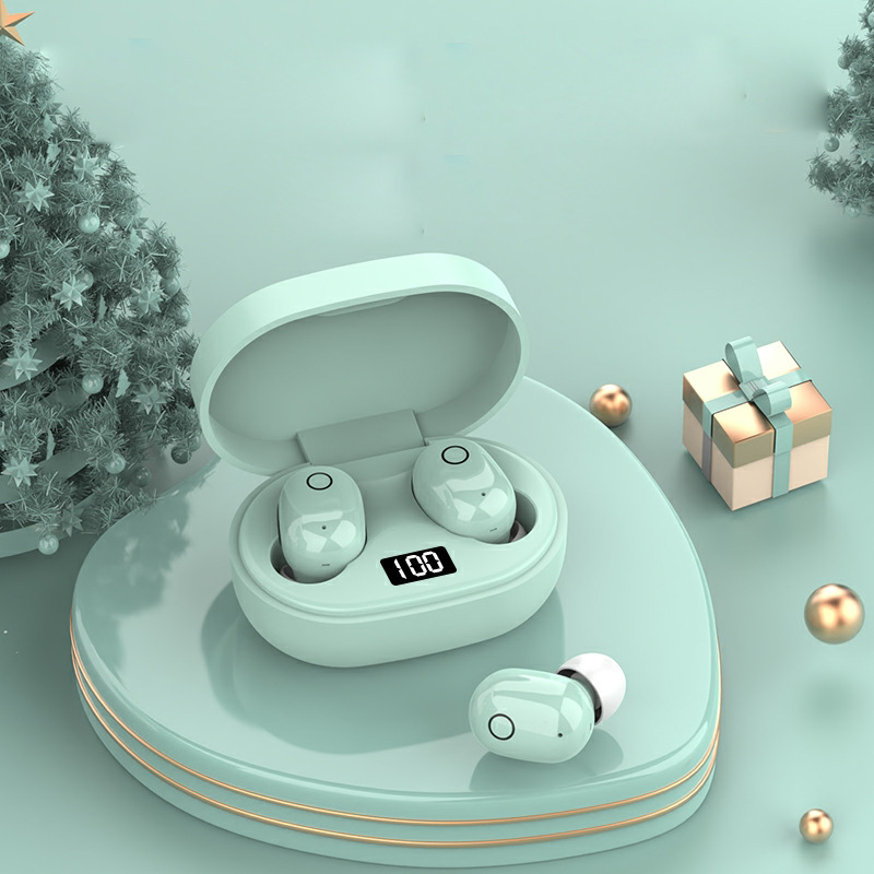 

YEZHOU Wireless Bluetooth earphone designer Headset J15 Macaron Color Stereo Mini Touch TWS in-Ear wireless headphone, White