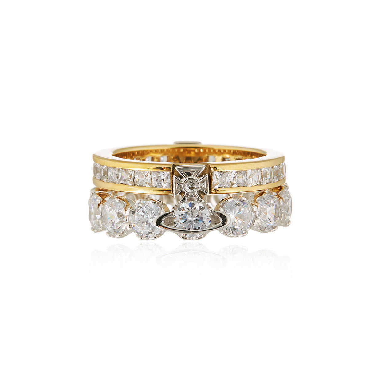 

Designer vivia rings Western Empress Double layer Flash Saturn Ring Style Removable Matching Men