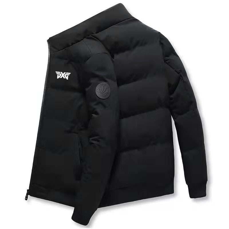 

Mens Down Parkas Jacket Golf Clothing AutumnWinter Cottonpadded Thickened Thermal Wear 221206, Black