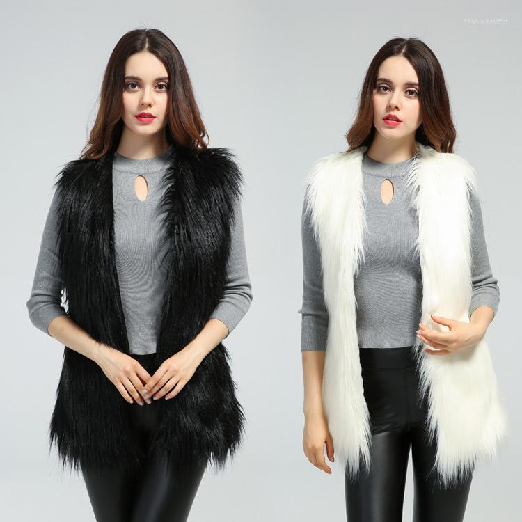 

Women' Fur High Quality Faux Sales Fashion In Winter 7 Colors Of Vest, Beige