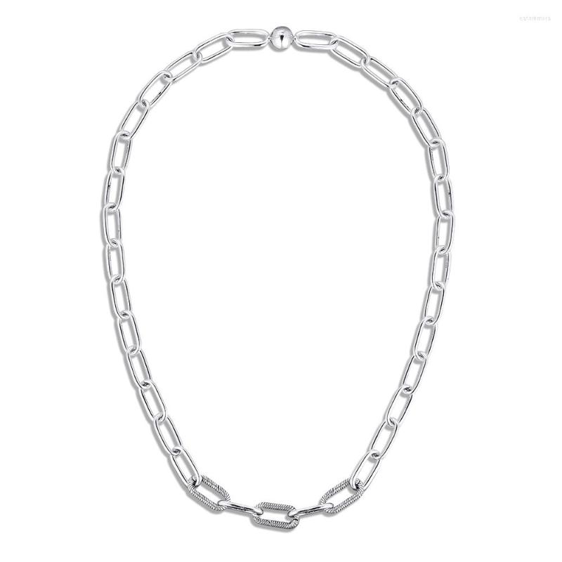 

Chains Me Link Necklace Genuine 925 Sterling Silver Collier Necklaces For Women Jewelry Making Fits Charms Beads Colar Wholesale