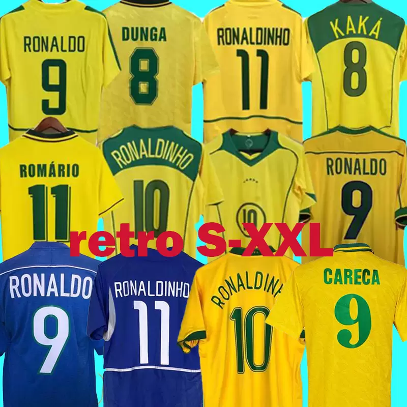 

1998 Brasil soccer jerseys 2002 retro shirts Carlos Romario Ronaldo Ronaldinho 2004 camisa de futebol 1994 BraziLS 2006 1982 RIVALDO ADRIANO 1988 2000 1957 2010, 91/93 home jersey