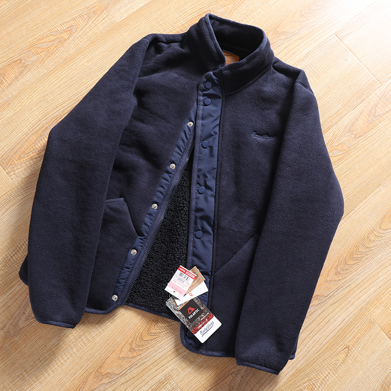 

NEW arrived Classic Retro Fashion Sweatshirts Letter Men Women Loose Casual fleece lamb cashmere Polar fleece jacket coat, Dark blue