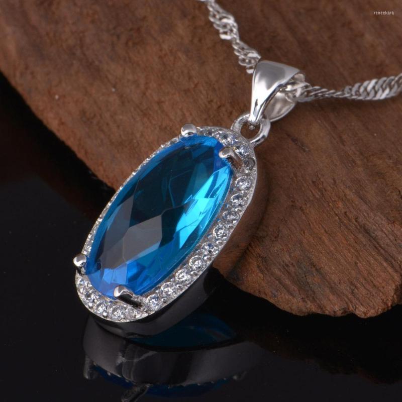 

Chains High Quality Fashion Women Jewelry White Gold Colou Necklace Austria Crystal Zircon Pendant