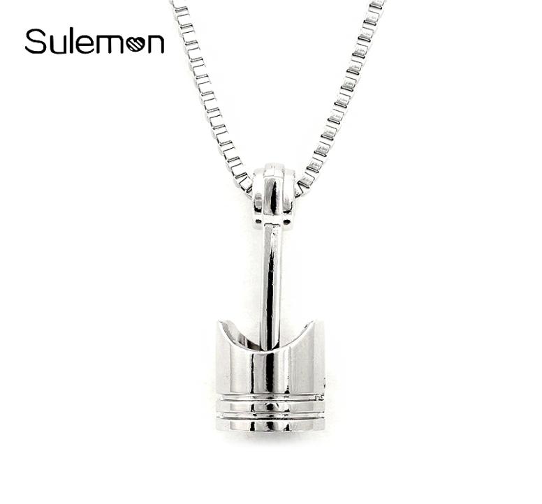 

Mini Engine Piston Pendant Stainless Steel Necklace Biker Motorcycle Enthusiast Torque Necklaces Men Punk Rocking Jewelry SN639800771