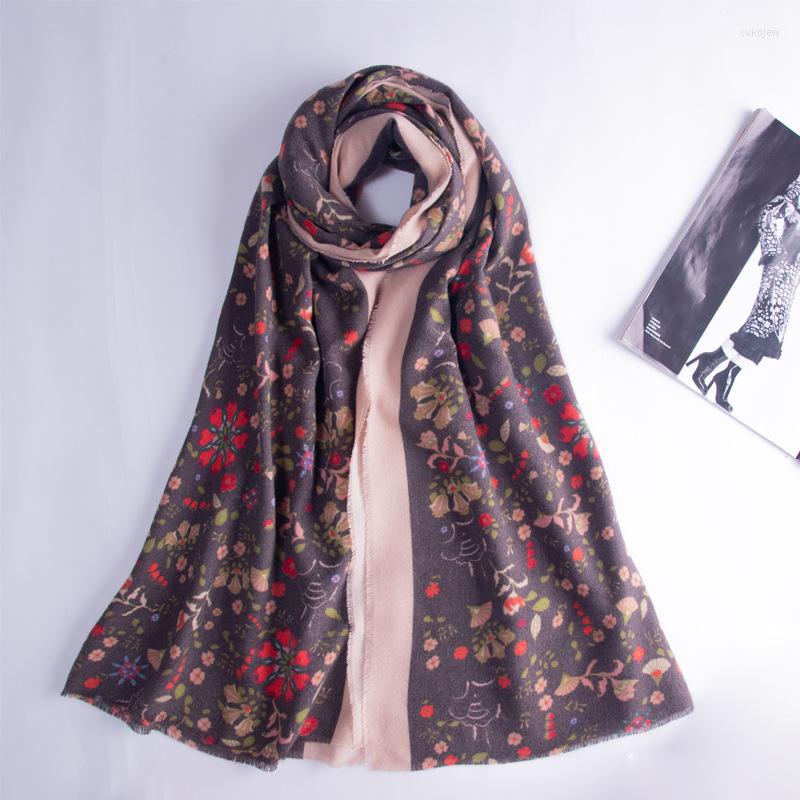 

Scarves 2022 Winter Est Women Printed Pattern Wool Scarf Pashmina Shawls 5pcs/lot