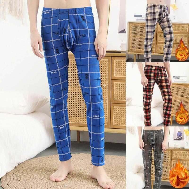 

Men's Pants Men 12 Year Old 4 8 Mens Super Thick Thermal H Single Lattice Bottomed Cotton Wool Trousers Cold Flannel