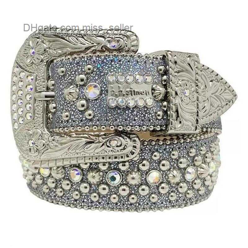 

2022 Fashion Belts for Women Designer Mens Bb Simon rhinestone belt with bling rhinestones as gift miss seller, Yellow