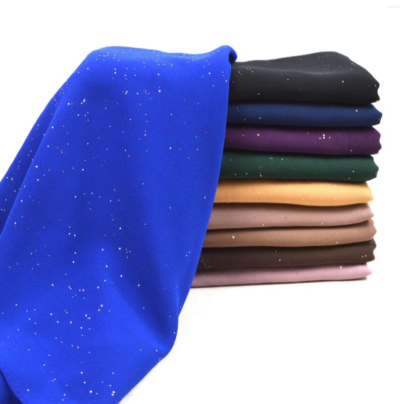 

Scarves JK1 10pcs Glitter Fashion Women Solid Chiffon Headscarf Hijab Scarf Muslim Shawl Islamic Hijabs Arab Wrap Head