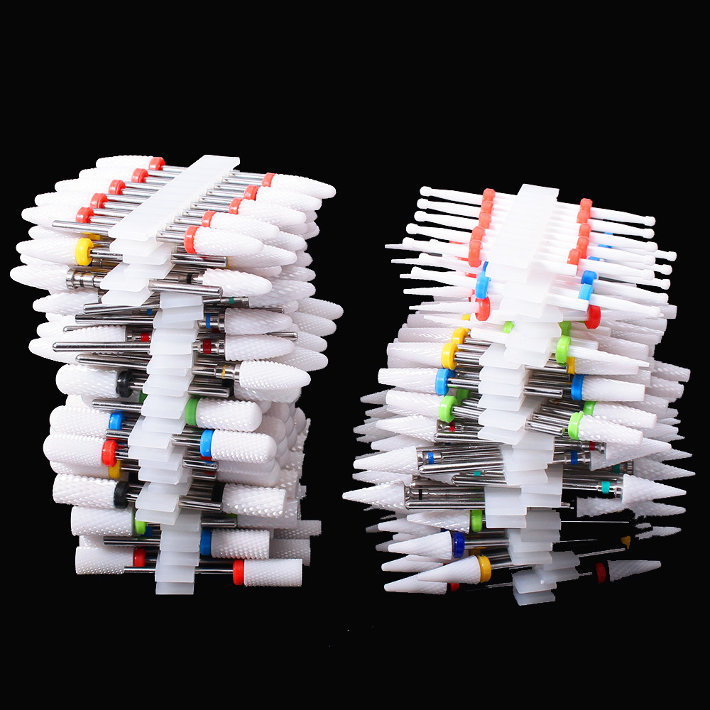 

Nail Art Equipment 10pcs Ceramic Drill Bits Set Milling Cutter for Manicure Drills Electric Files Cuticle Remove File Tools 221206