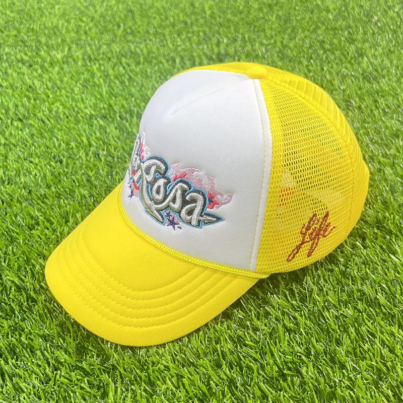 

Ball Caps Letters Embroidery SUNRISE TRUCKER HAT Mesh Breathable Baseball Cap Men and Women, Black