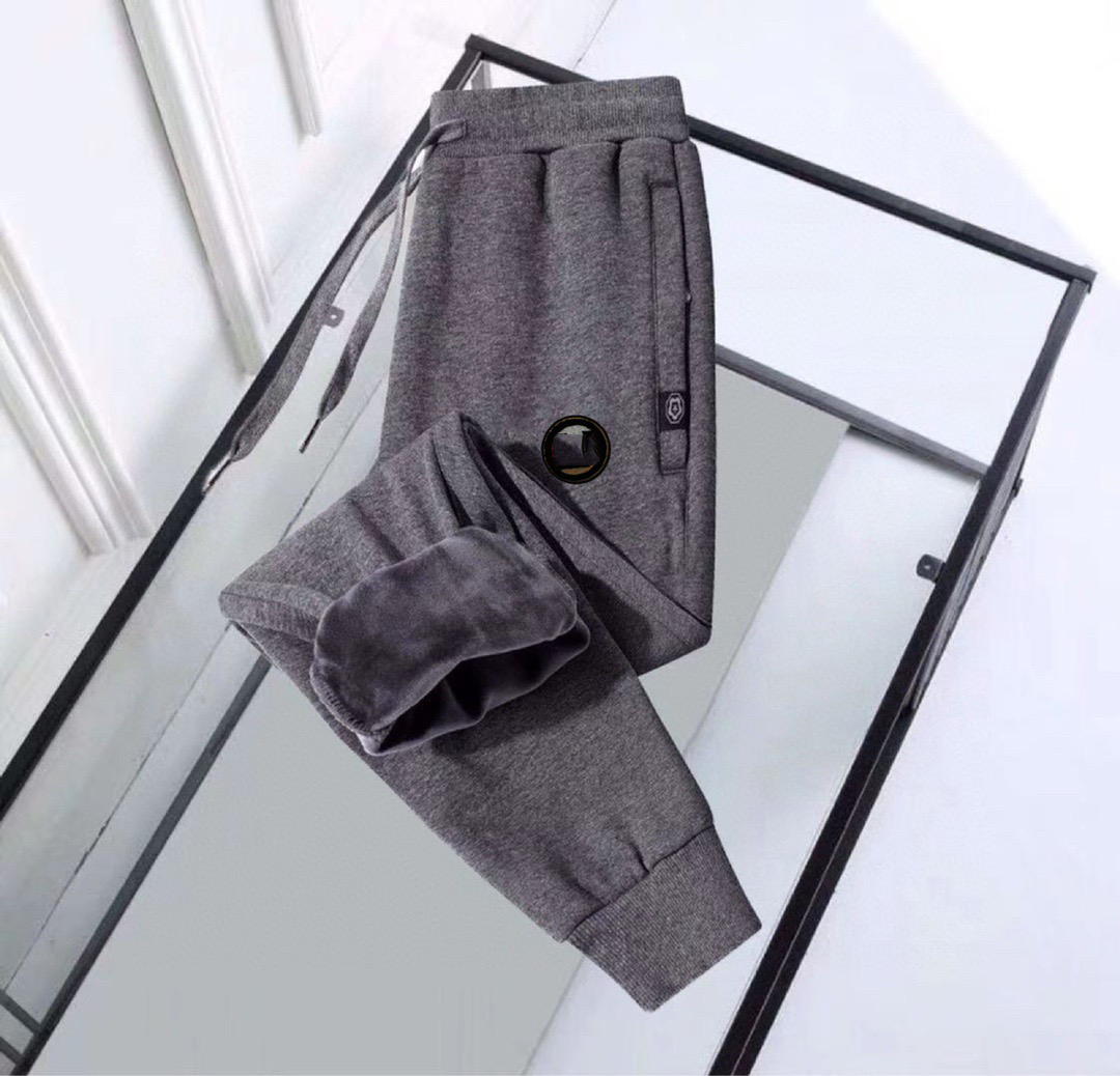 

Mens Pants High Street hip hop Pants Side button Sweatpants Casual sports trousers Thickening and fleece Streetwear Classic fashion sexy trouser European M, Black