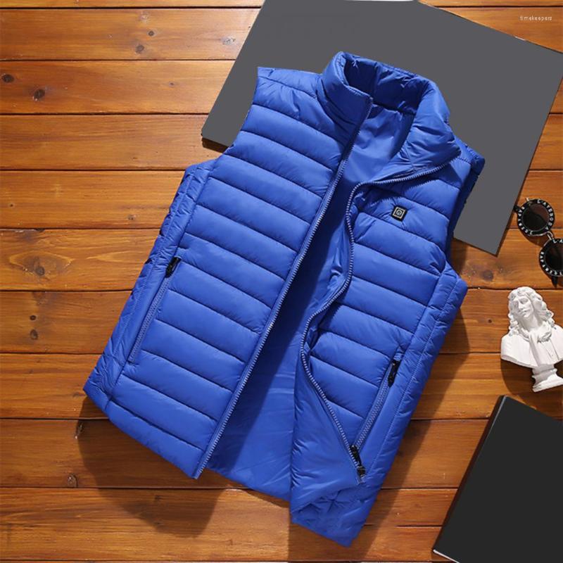 

Men's Vests 3 Temperature Modes Thick Windproof Cotton Padded USB Heating Vest For Parents, Black