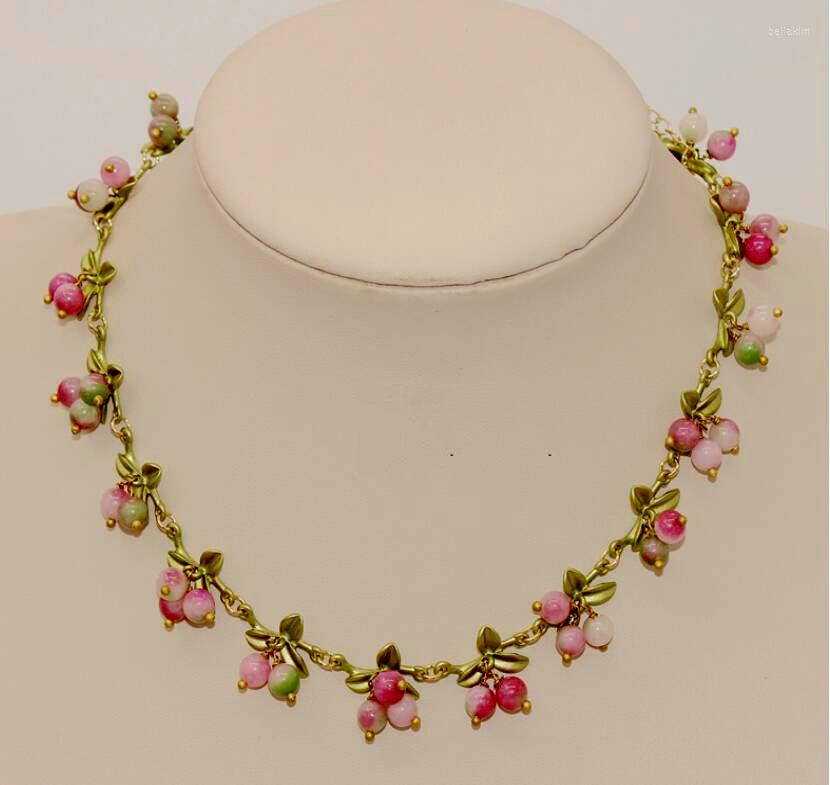 

Chains CSxjd Blueberry Cranberry Multi Color Stone Women's Fashion Necklace Jewelry Factory Wholesale Price
