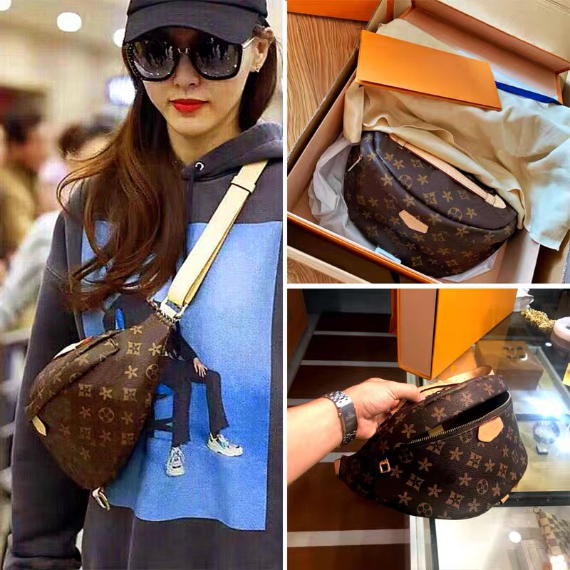 

Luxury reading chest pocket designer European and American fashion leather tide shoulder messenger bag, Presbyopic