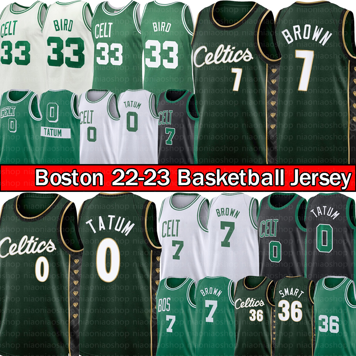 

vintage Jayson Tatum Jaylen Brown Basketball Jersey Marcus Smart Bostons''Retro Larry 33 Bird bill 6 Russell Celtices''jerseys Kevin 5, With logo jersey