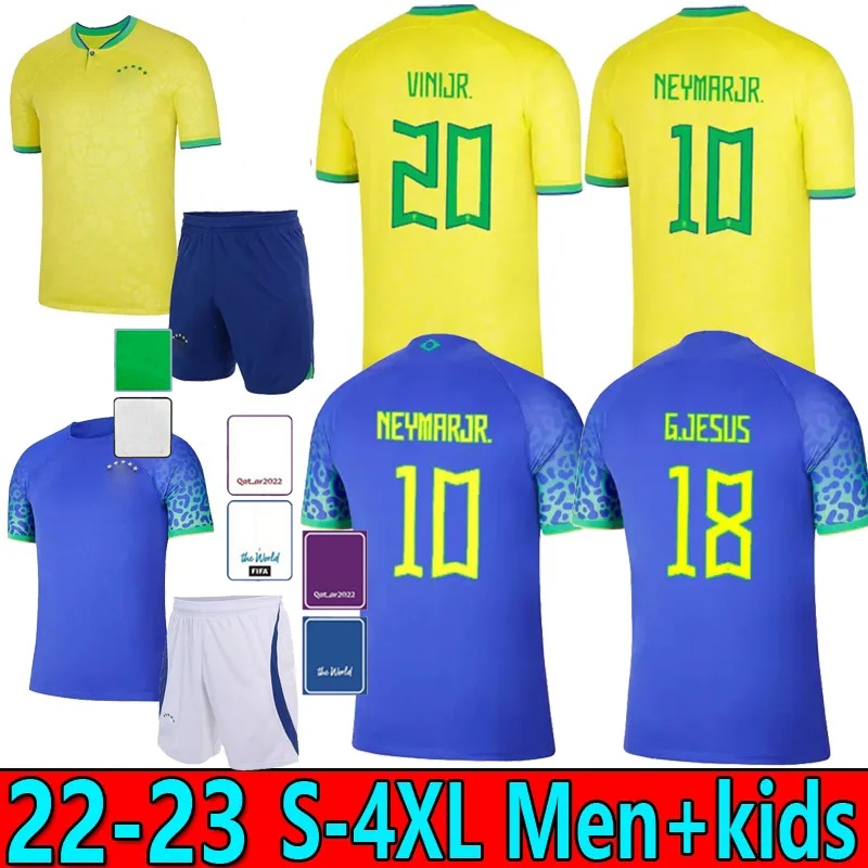 

2022 brazils Richarlison G.JESUS world cup soccer jerseys camiseta 22/23 COUTINHO FIRMINO Marquinhos Casemiro brasil jersey men football shirt training thailand, 22-23 away+patch