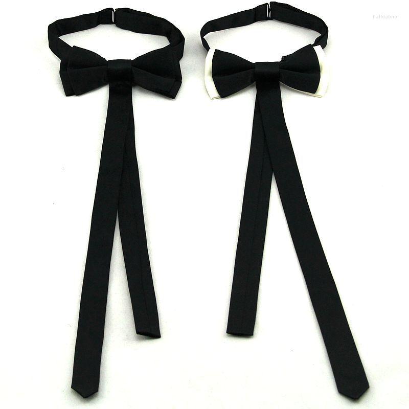 

Bow Ties Ribbon Tie Bowknot Trendy Neckwear For Men Butterfly Men's Skinny Women Black White Fashion Accessory Unisex Long