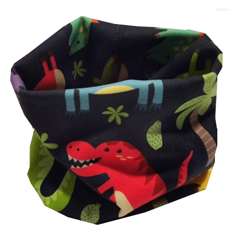 

Scarves Black Dinosaur Children Scarf Spring Autumn Winter Kids Girls Neck Child Collar Warm Boys O Ring Magic For Baby